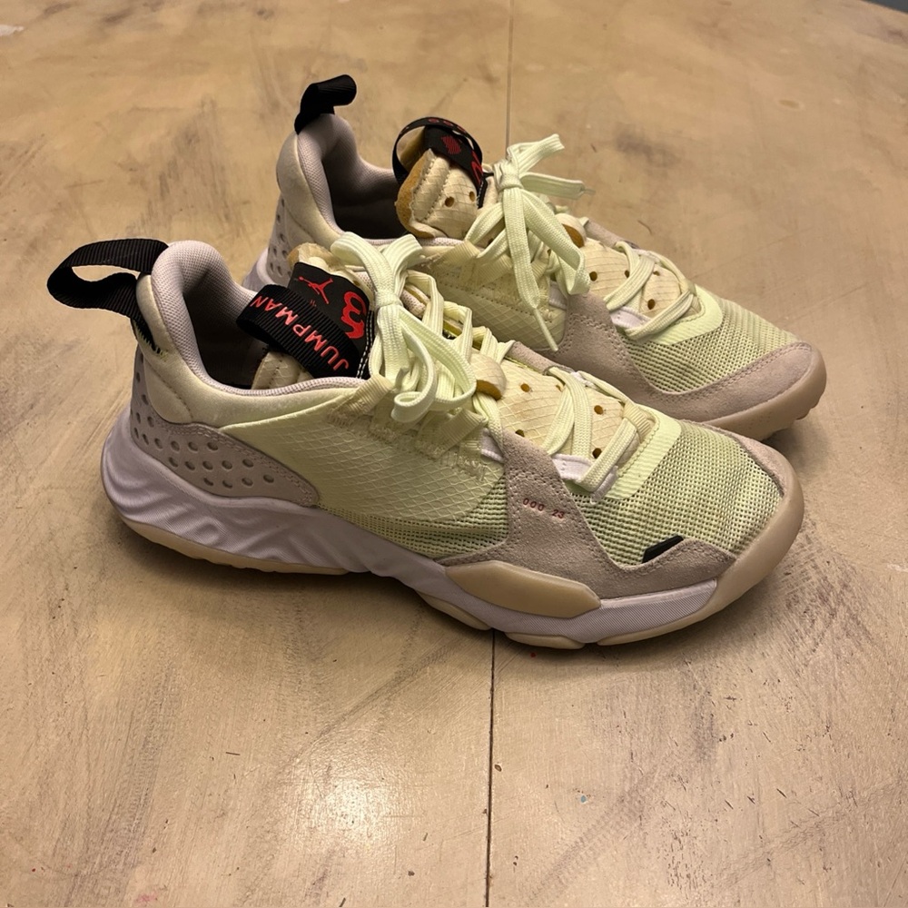 Nike Jordan Delta Barely Volt/ Chile Red-Black-Sail CT1003-700 Womens 8.5